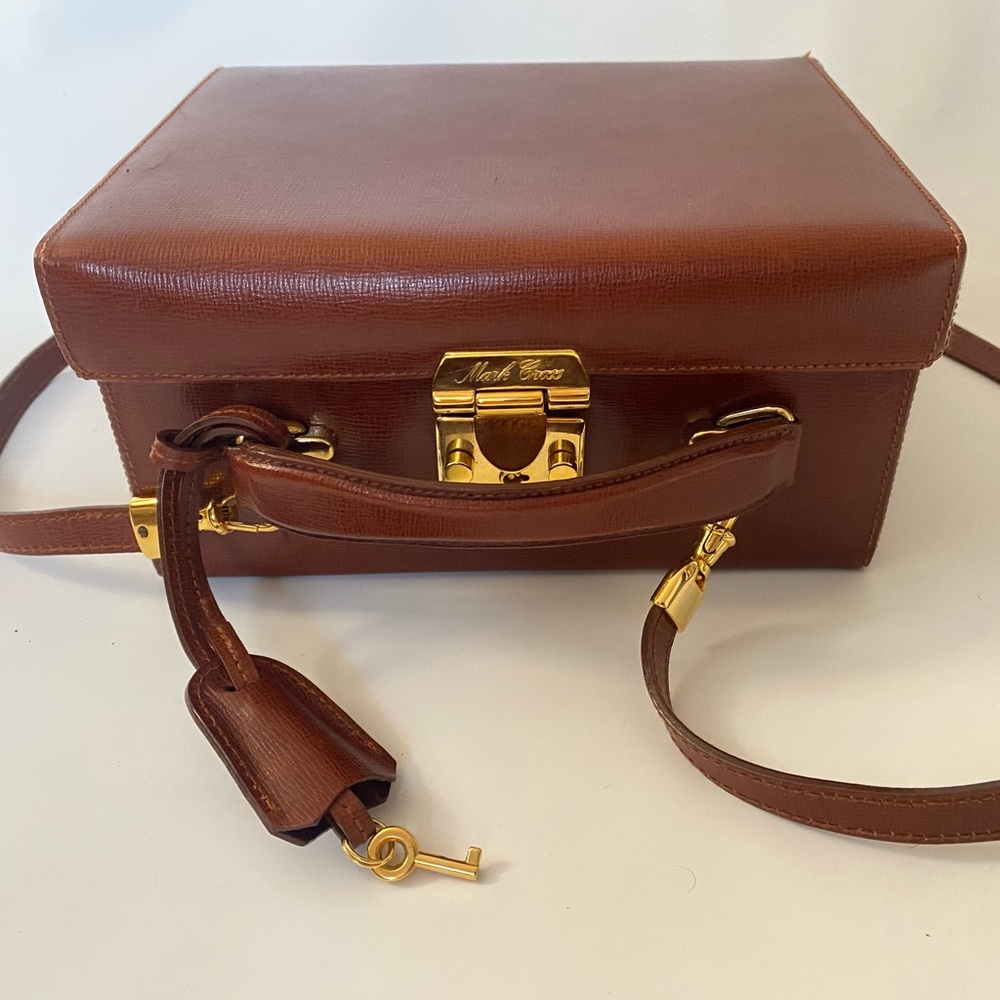 Elegant Mark Cross Grace Box Bag cross body Brown